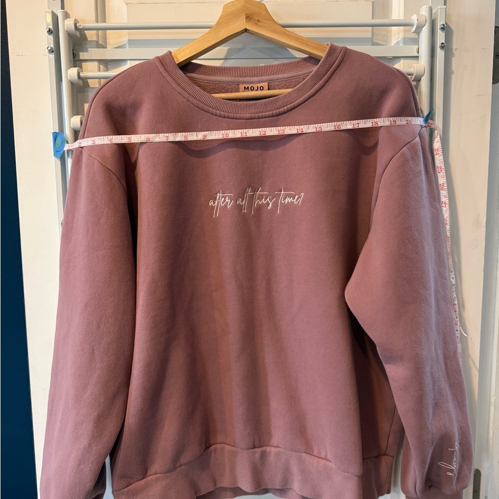 Dusty Rose Script Pullover Sweatshirt SHIPS TODAY 3/27!